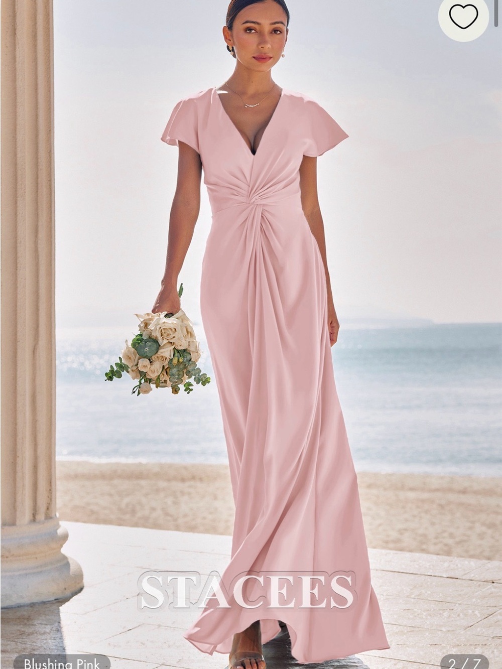 NWT Stacees V Neck Sheath Bridesmaid Dress S7402B